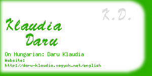 klaudia daru business card